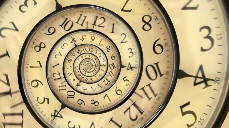 spiral clock face time