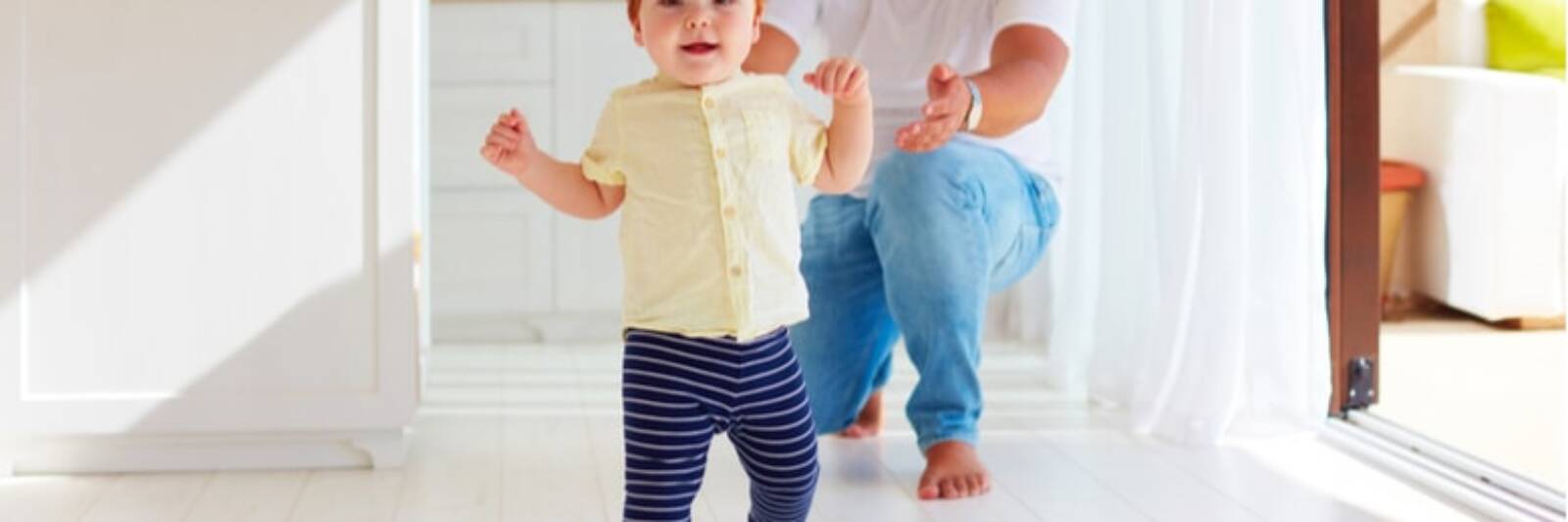 TODDLER baby child walking making space ahead steps parent