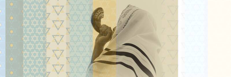 yom kippur jewish shofar tallit prayer man blast tefillah shul synagogue.1