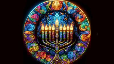 Chanukah Menorah image created by the Rabbi Sacks Legacy