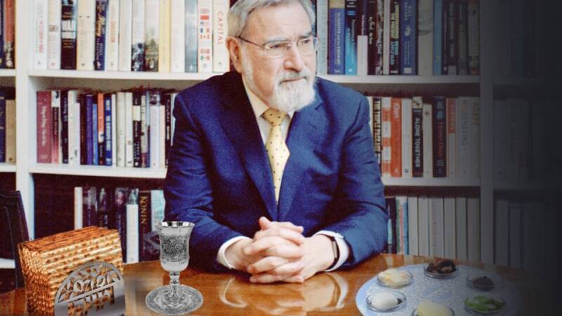 pesach seder plate table and matzot with rabbi sacks matza and passover thought