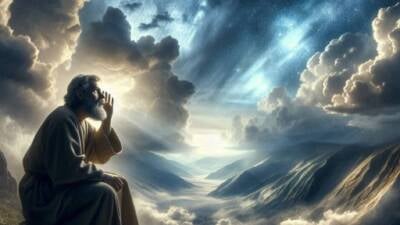listening to the still small voice with eiljah on a mountain and looking to the heavens above eliyahu the zealot 2048x1522 1