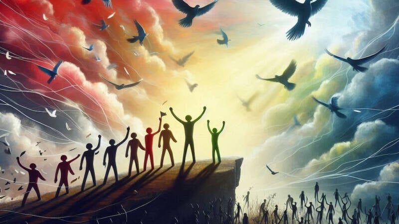 freedom moral society morality birds cliff hierarchy triumph