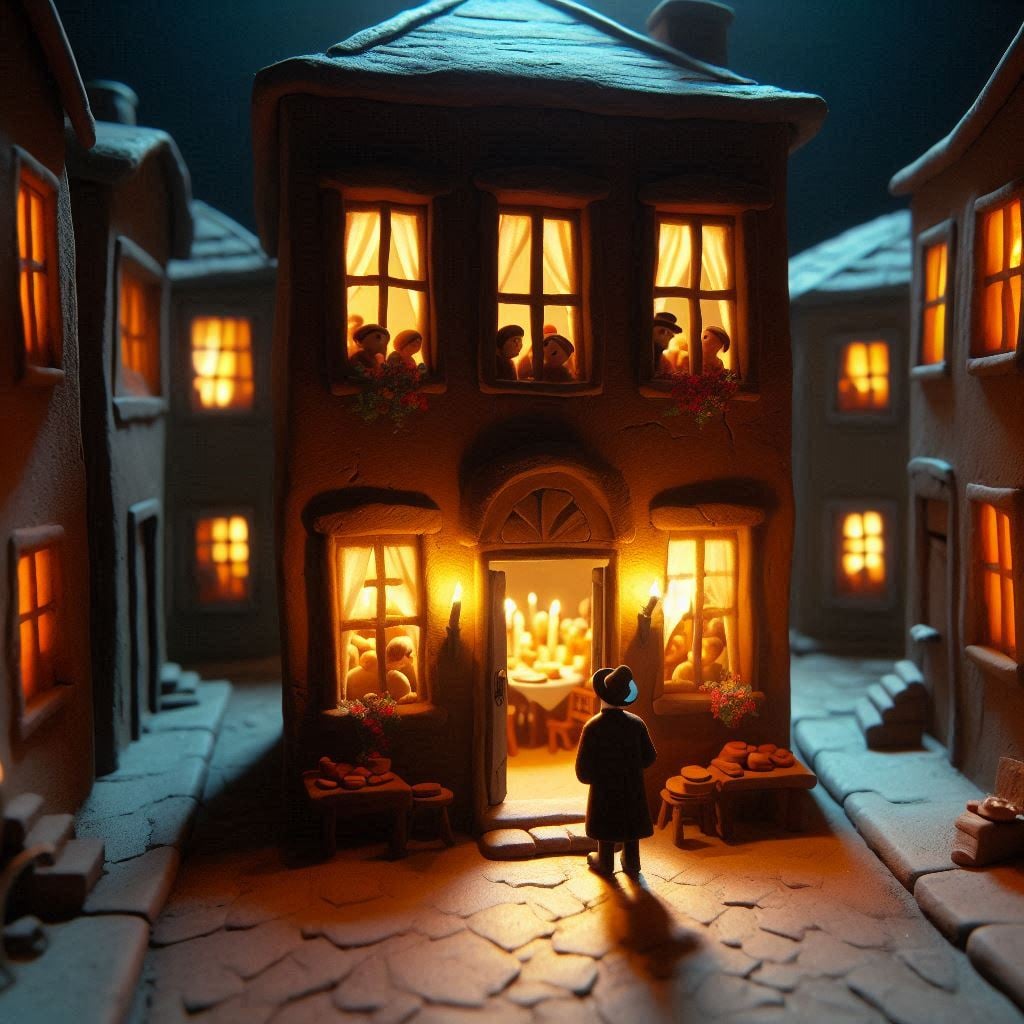 stranger arrives in shtetl on friday night guest hospitality