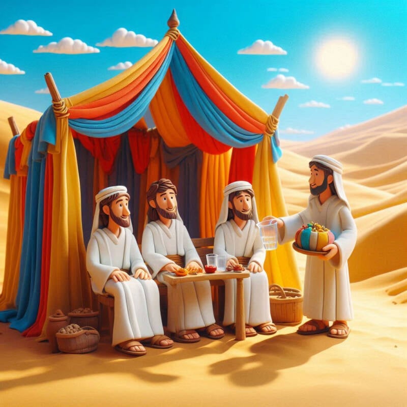avrahams hospitality abraham hosting and serving angels in hist tent hachnasat orchim