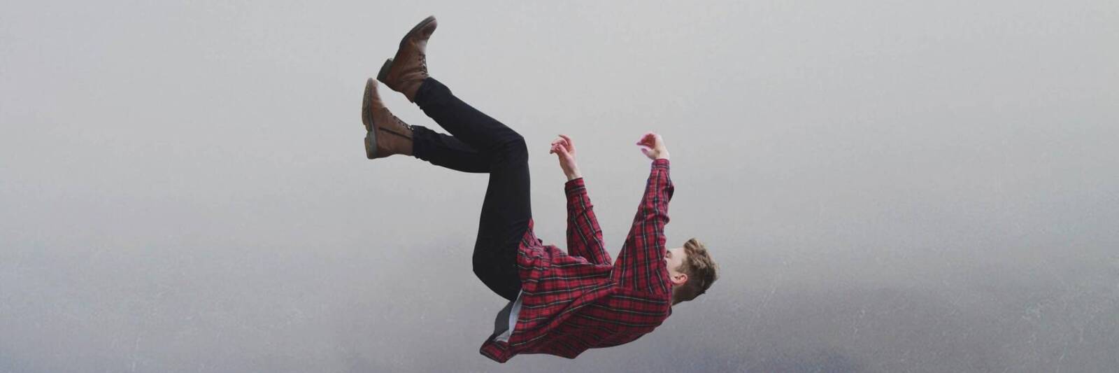 man falling help save catch danger lost floundering guy