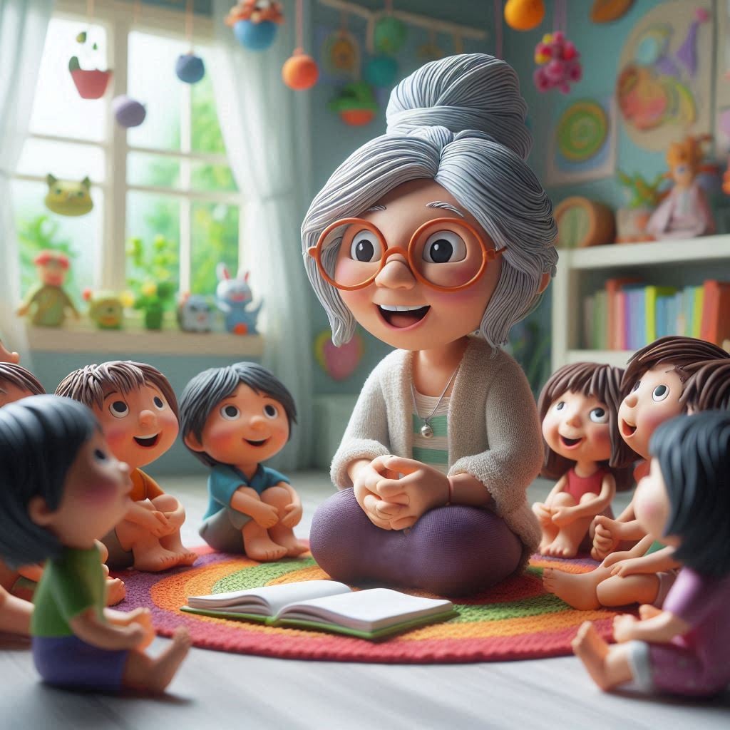 grandmas stories at kindergarten