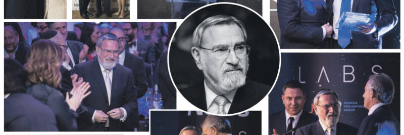 rabbi sacks in jewish news montage from the 2018 night of heroes