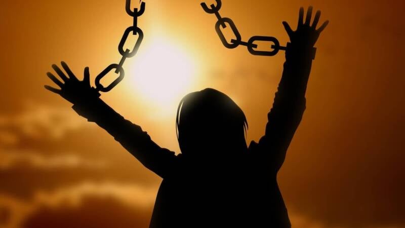 breaking free of chains freedom liberty release force handcuffs