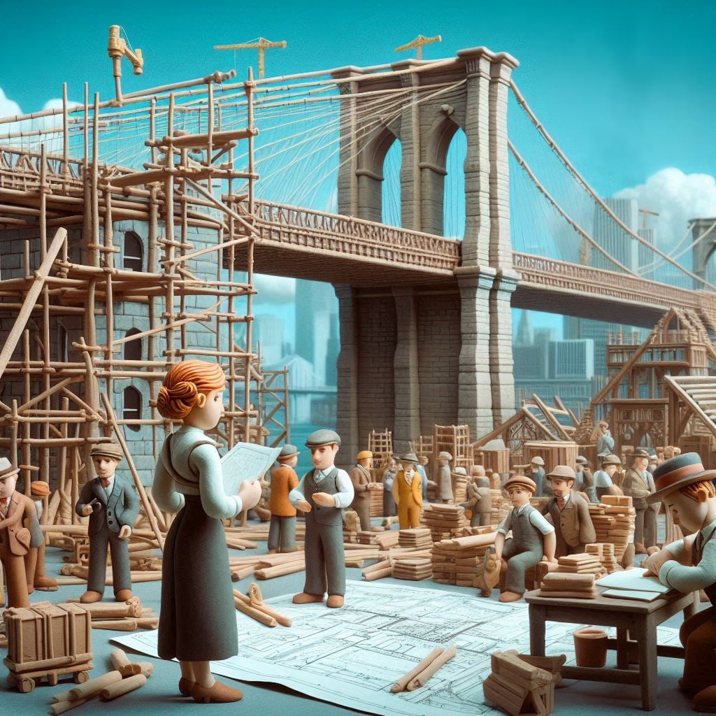 brooklyn bridge construction