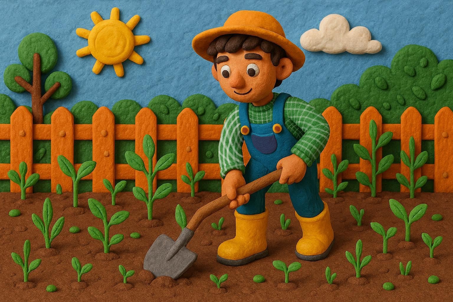 young gardener tending to his back yard1