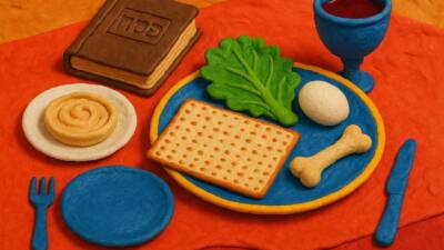 PESACH seder table FE claymation