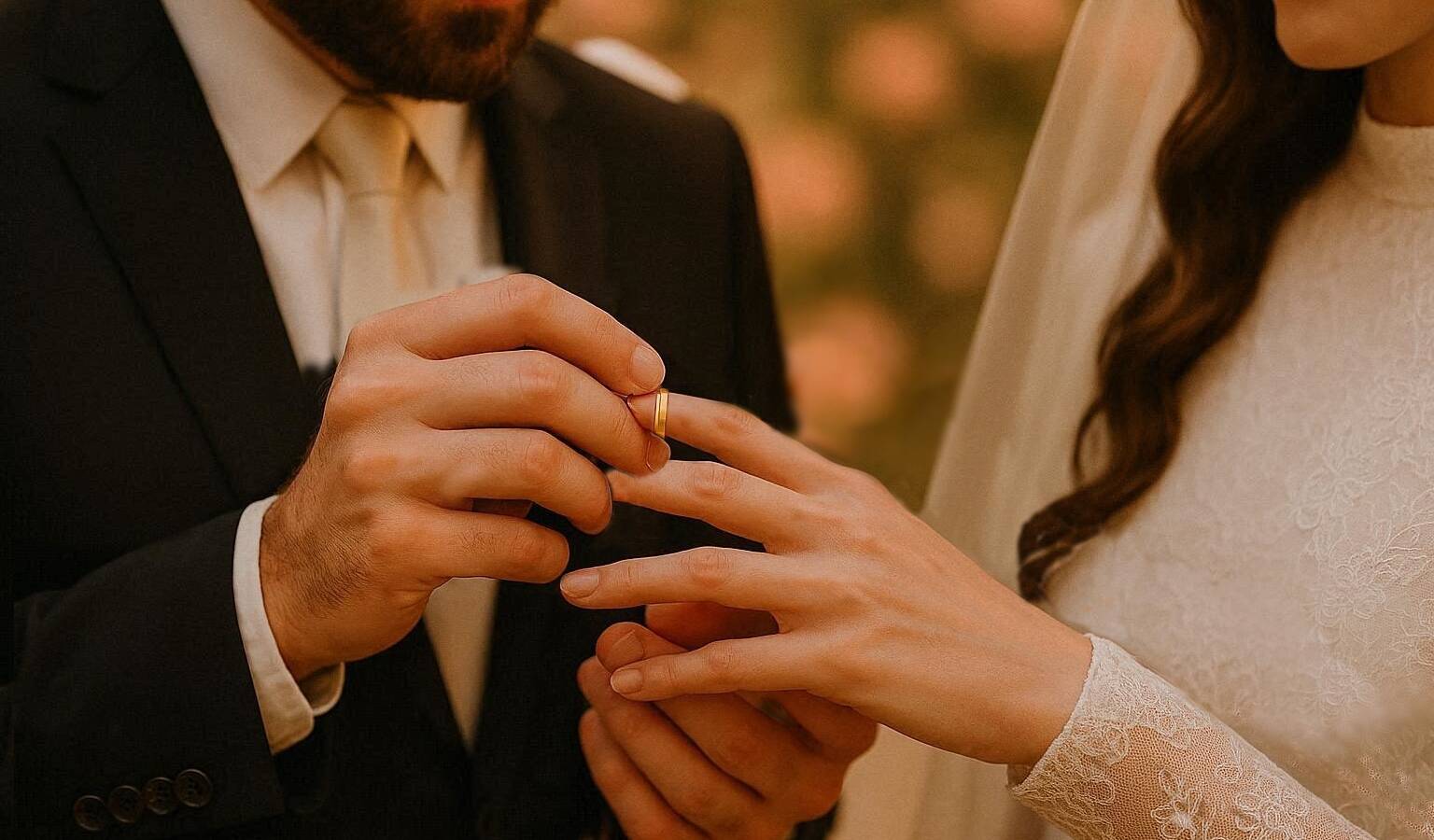 marriage wedding love hands rings groom bride chupah 1