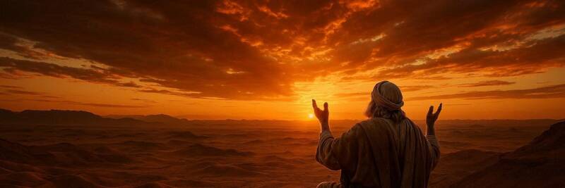 AVRAHAM at sunset pleading with God for mercy for sodom abraham lawyer requesting justice