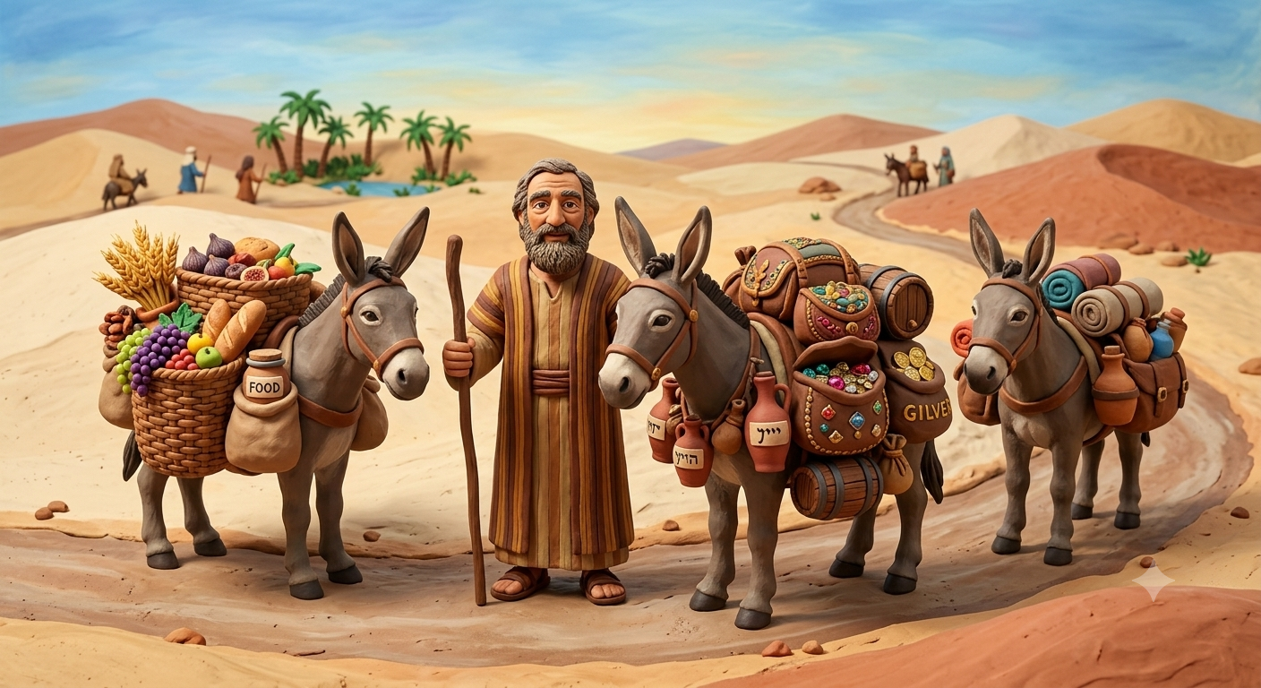 RICHES on donkeys reward from biblical landowner for the worker
