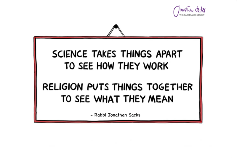 science vs religion quote from the great partnership photo frame hanging pullquote FRAMED understanding