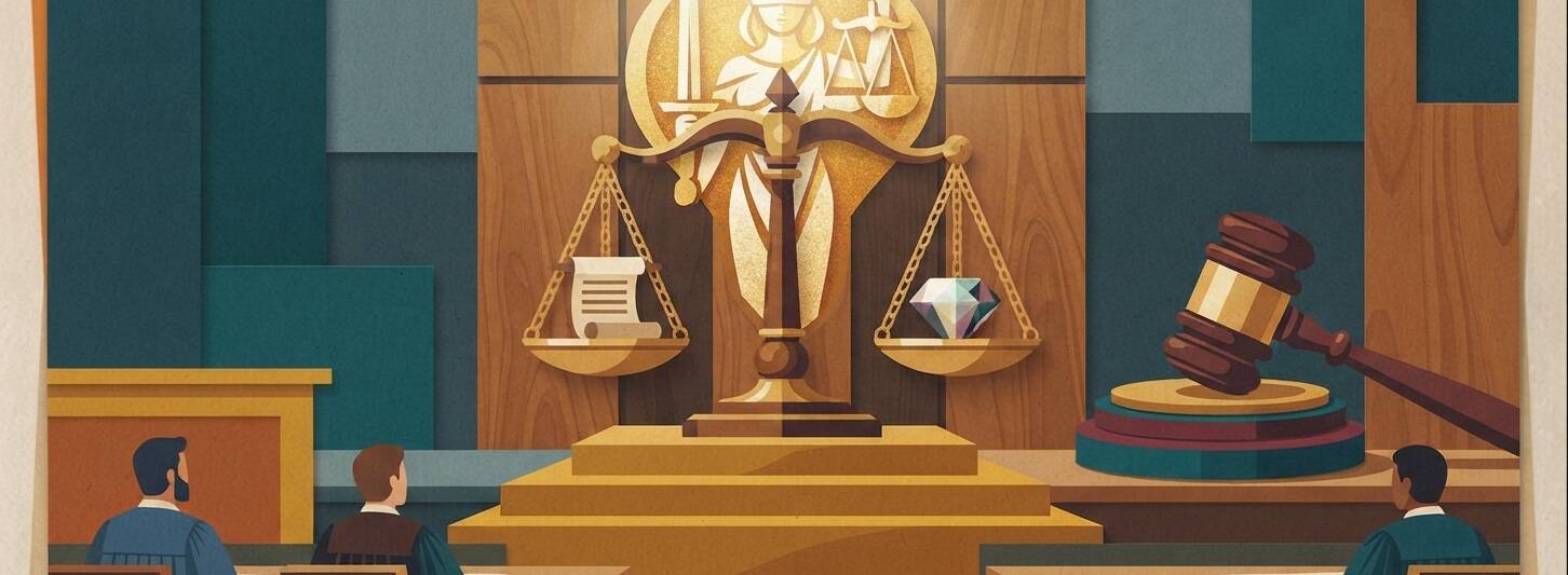 parameters of justice courtrooom gavel and weighing scales