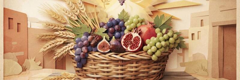 first fruits bikkurim basket of produce