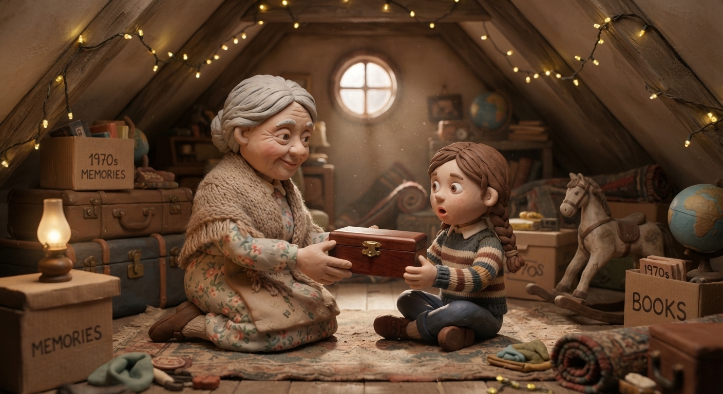 gift of a story box grandma to granddaughter